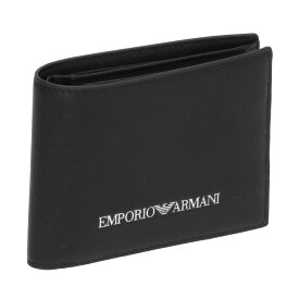 【P5倍 6/1 0時 ～ 6/2 24時】エンポリオアルマーニ EMPORIO ARMANI 二つ折り財布 メンズ ブラック Y4R165 Y020V 81072
