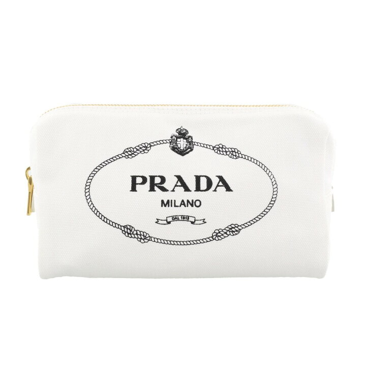 楽天市場】プラダ PRADA ポーチ レディース CANAPA LOGO ホワイト 