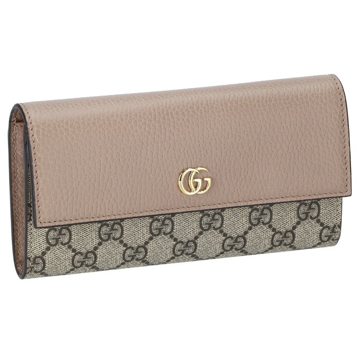 楽天市場】グッチ GUCCI 長財布 レディース GG マーモント ベージュ 