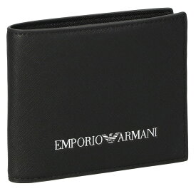 【P5倍 6/1 0時 ～ 6/2 24時】エンポリオ アルマーニ EMPORIO ARMANI 二つ折り財布 メンズ ブラック Y4R168 Y020V 81072