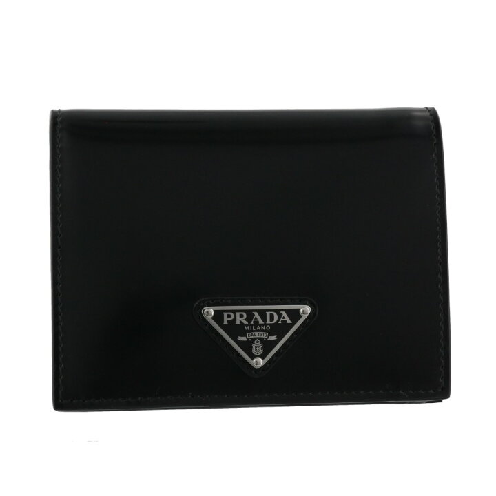 楽天市場】プラダ PRADA 二つ折り財布 レディース SPAZZOLATO ブラック  