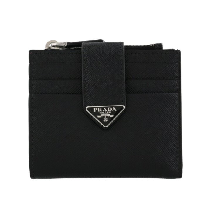 楽天市場】プラダ 二つ折り財布 メンズ SAFFIANO TAB ブラック PRADA  
