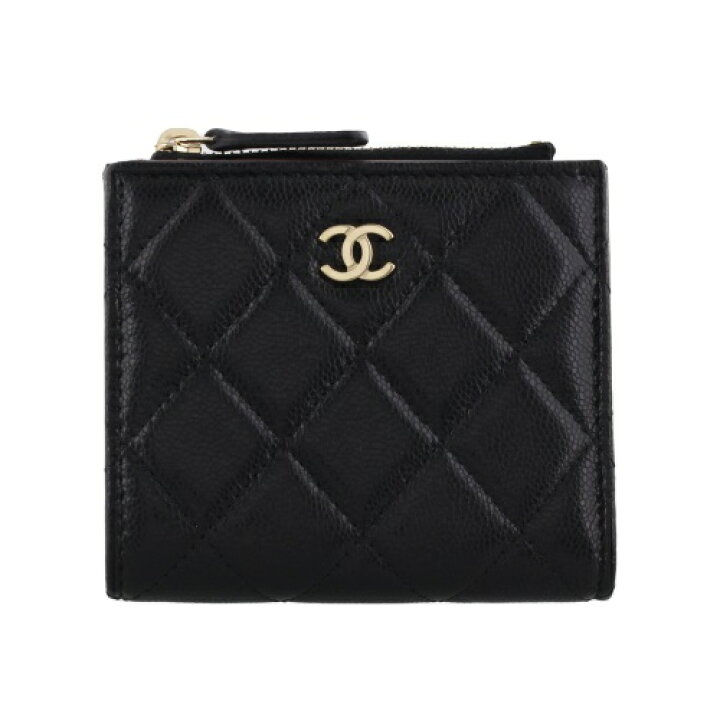 楽天市場】シャネル 二つ折り財布 レディース ブラック CHANEL AP3388 