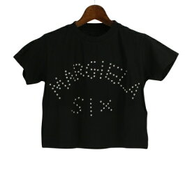 エムエム6 メゾンマルジェラ Tシャツ 半袖 レディース ブラック MM6 MAISON MARGIELA S62GD0121S23588 900 BLACK M ロゴ
