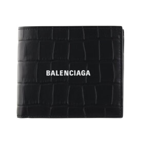 バレンシアガ 二つ折り財布 メンズ ブラック BALENCIAGA 594315 1ROP3 1000 BLACK/WHITE