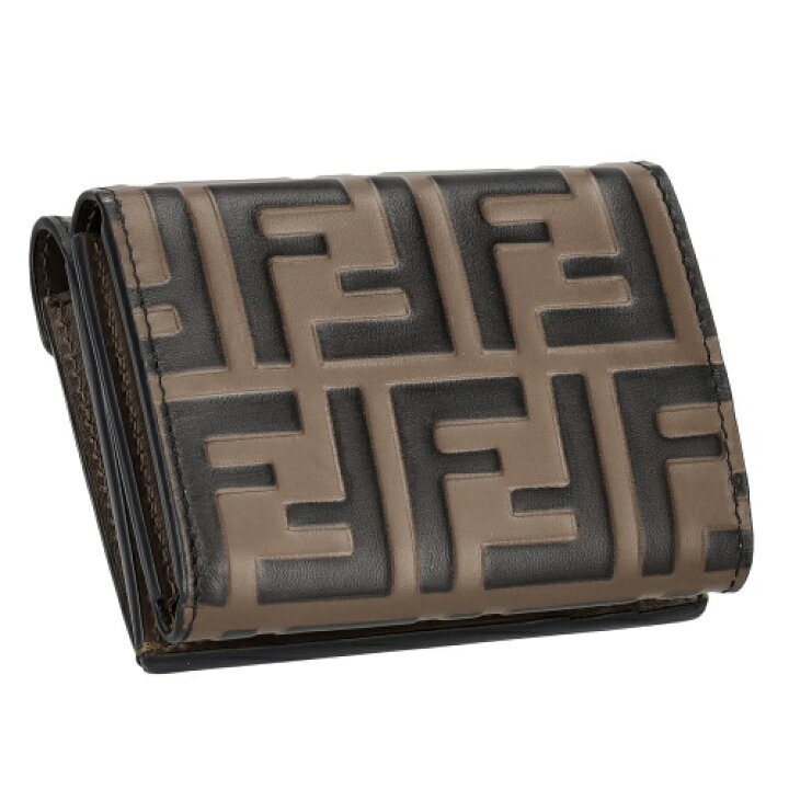 楽天市場】フェンディ 三つ折り財布 レディース ブラウン FENDI 8M0480 