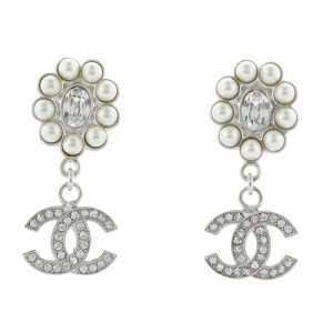 Vl CHANEL sAX fB[X Vo[ ABB141 B13050 NO877 SILVERxRHINESTONExPEARL