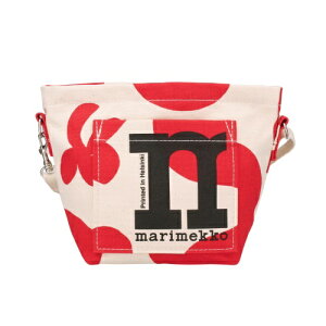�}�����b�R �V�����_�[�o�b�O ���f�B�[�X �v�b���|�X�e�B MINI CROSSBODY ���b�h marimekko 91976 830 COTTON/RED