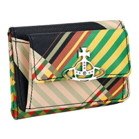 ヴィヴィアンウエストウッド 三つ折り財布 レディース マルチカラー Vivienne Westwood 52010013U O102 COMBAT TARTAN ヴィヴィアン・ウエストウッド
