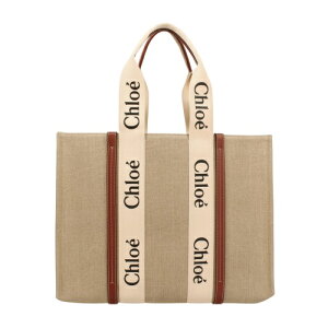 NG g[gobO fB[X EbfB WOODY LARGE TOTE x[W CHLOE CHC22AS382 I26 90U WHITE BROWN 1