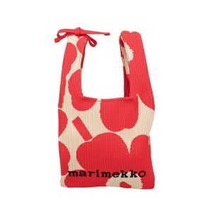 �}�����b�R �n���h�o�b�O ���f�B�[�X KNITTED MINI TOTE UNIKKO �s���N marimekko 094145 380 PINK/BEIGE