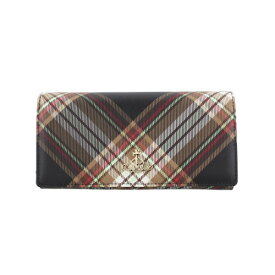 【P5倍 7/12 0時〜7/13 24時】ヴィヴィアンウエストウッド 長財布 レディース Vivienne Westwood 51060025U D101 TARTAN BROWN/BLACK