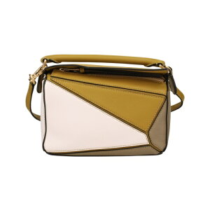 ���G�x �n���h�o�b�O ���f�B�[�X �p�Y���o�b�O �X���[�� LOEWE A510U95X34 4025 OCHRE x SOFT WHITE