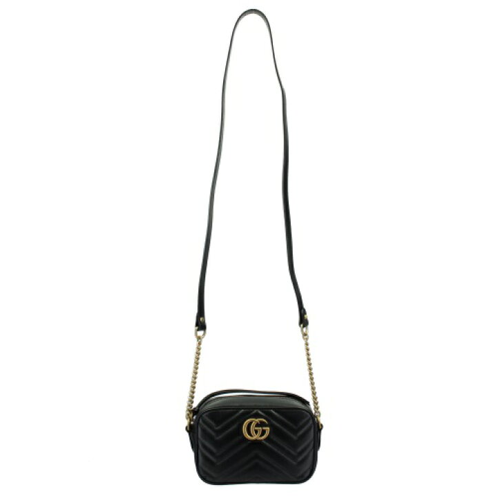 楽天市場】グッチ GUCCI ショルダーバッグ GGマーモント ブラック 