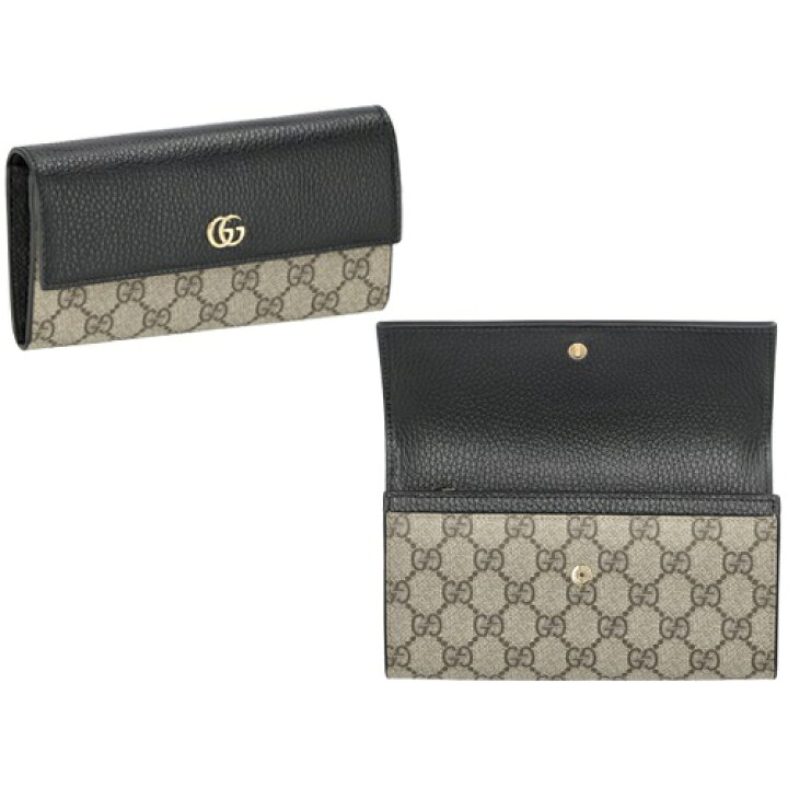 楽天市場】グッチ GUCCI 長財布 レディース GG マーモント ブラック 