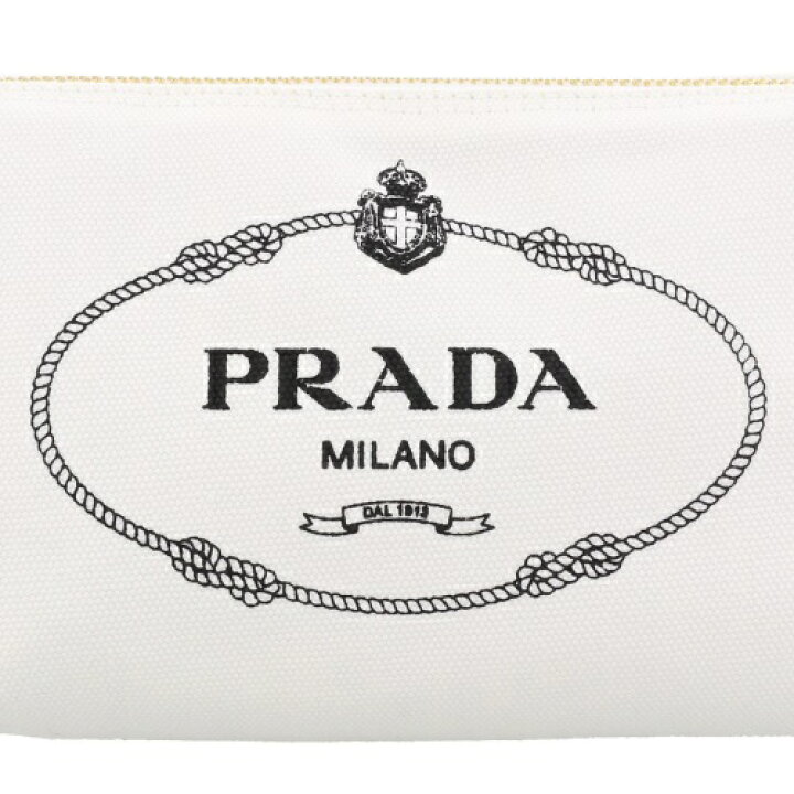 楽天市場】プラダ PRADA ポーチ レディース CANAPA LOGO ホワイト 