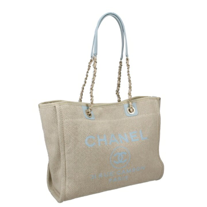 楽天市場】シャネル CHANEL トートバッグ レディース ベージュ ブルー 