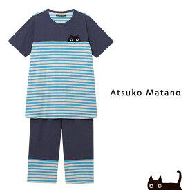 ワコール マタノアツコ ATSUKO MATANO ストライプ パジャマ ML ワコール 半袖 かぶり 夏