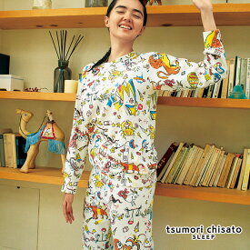 ツモリチサト パジャマ 綿混 パイル 12星座 ML ブランド かわいい 長袖 かぶり 春 tsumori chisato SLEEP