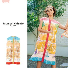 ツモリチサト ワンピース 綿100％ ML ブランド かわいい 半袖 前開き 全開 夏 tsumori chisato SLEEP