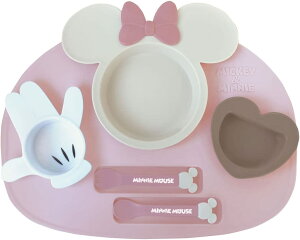 送料無料 ディズニー アイコン ランチプレート 1個 ミッキー/ミニー/くまのプーさん エクリュシリーズ 日本製 ベビー キッズ かわいい 食器セット 出産祝い プレゼント ラッピング 包装可 赤