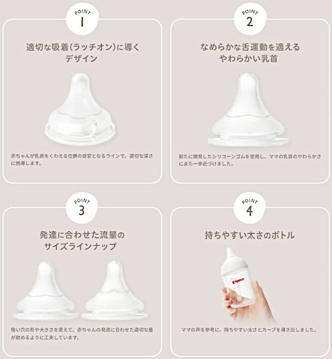 楽天市場】送料無料 ピジョン 母乳実感 乳首 1箱 SS/S/M/L/LLサイズ 