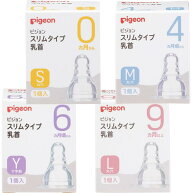 ピジョン スリムタイプ 乳首 シリコーンゴム製 1個 S/M/Y/L サイズ 1個入 Pigeon B倉庫