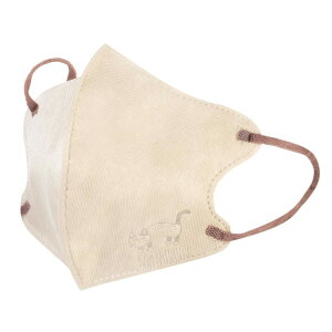 猫柄 エンボス加工のワンポイント付き 色付きゴム 不織布立体マスク 同色同柄5枚入り ネコまるけ ネコザワさん マチルダさん なごなごさん ねこ キャラクター 化粧付きにくい 小顔見え効果