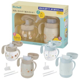 送料無料 リッチェル トライ マグセット プレミアム 3つの飲み口とプラスチックボトルと保冷ステンレスボトルのセット 5カ月頃〜 動物柄 ●▲■柄 ストローレッスンマグ コップマグ 赤ちゃん 出産祝い Richell A倉庫 送料無料（一部除く）