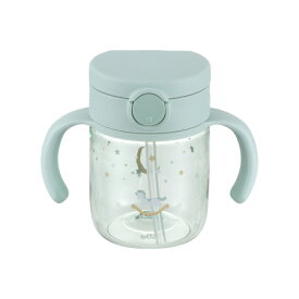 ボトル内のストローがいつでも手前にくる おでかけストローマグ 200ml アスター ライトグレー/ライトブルー/ピンク リッチェル Richell 7カ月頃から ベビーマグ A倉庫