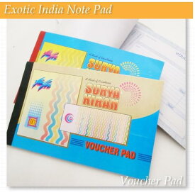 インドの伝票【Voucher Book】エスニック・アジアン最新文房具メール便発送可