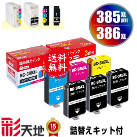 ●期間限定！ BC385XL BC-386XL 大容量 詰め替えキット付 + 補充インク(顔料黒3回分/カラー1回分) 宅配便 送料無料 キヤノン用 インクタンク インクボトル (BC385 BC386 PIXUS TS6730 BC 385 BC 386 BC-385 BC-386 PIXUS TS6630)