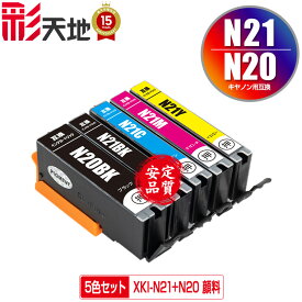 XKI-N21＋N20/5MP 顔料 5色セット メール便 送料無料 キヤノン用 互換 インク (XKI-N20 XKI-N21 XKI-N20PGBK XKI-N21BK XKI-N21C XKI-N21M XKI-N21Y XKIN20 XKIN21 XKI N20 XKI N21 XKIN20PGBK XKIN21BK XKIN21C XKIN21M PIXUS XK130 XK120 XK110 PIXUS XK500 XK510 XK140)