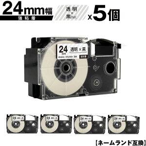 �J�V�I�p �l�[�������h XR-24X XR-24GX 24mm �����e�[�v ������ ���S�� 5�Z�b�g ���[���� �������� �݊��e�[�v ���x�� �e�[�v�J�[�g���b�W �l�[�������h�e�[�v�Ή� KL-V460 KL-V450 KL-V400 KL-LE900-TA KL-L