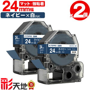 �L���O�W���p �e�v�� PRO�݊� 24mm �l�C�r�[�e�[�v ������ SB24NS ���S�� 2�{�Z�b�g �������� KING JIM�p TEPRA PRO�݊� �}�b�g���x�� �݊��e�[�v ���x�� �e�[�v�J�[�g���b�W �e�v�� �݊� �L���O�W���e