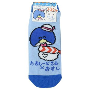 タキシードサム 靴下 レディースアンクルソックス たきしーどさむ×おすしさんエビ
