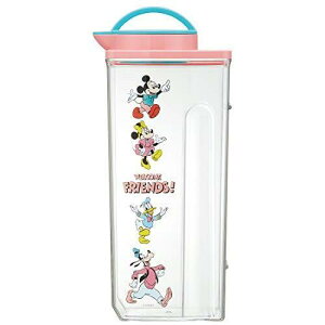 ミッキー&フレンズ 冷水筒 2200ml ピッチャー 2リットル ジャグ 麦茶ポット 卓上ポット 耐熱縦横 横置き 縦置き レトロ ディズニー Disney スケーター