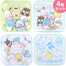 サンリオキャラクターズ プチタオル4枚セット 子ども キッズ サンリオ sanrio キャラクター