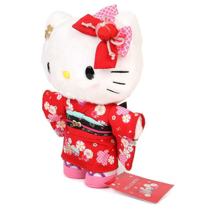 楽天市場】ハローキティ ぬいぐるみ 着物 和風 豪華な和柄の着物 