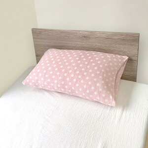 のびのび枕カバー 横幅広め ドット ピンク ピローケース パイル生地