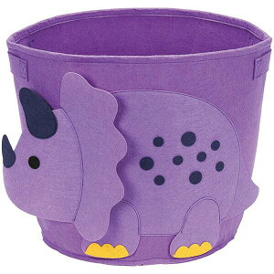 ダイナソー フェルト素材収納ボックス 大容量 収納ケース バケツ型 おもちゃ 衣類 スケーター DINOSAURS