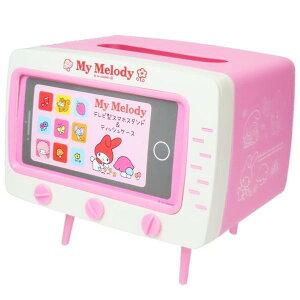 マイメロディ ティッシュカバー テレビ型スマホスタンド&ティッシュケース