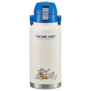 トムとジェリー 水筒 1L ステンレスボトル 1000ml ハンドル付 ワンプッシュ おひるね スケーター