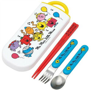 トリオセット スライド式 お箸 スプーン フォーク セット 抗菌 食洗機対応 Mr.Men Little Miss スケーター