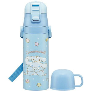 シナモロール 水筒 マグボトル ステンレスボトル 保温 保冷 超軽量 コンパクト 2WAY コップ飲み 直飲み ビッグリボン キャラクター スケーター