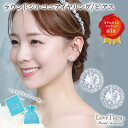 【メール便送料無料】ラウンドジルコニア イヤリング ／ ピアス | ビジュー キュービック キュービックジルコニア ウェディング ウエディング ブライダル 花嫁 結婚式 ブライダルアクセサリー ウエディングアクセサリー 海外挙式 2次会 パーティー ゲスト 来賓 シンプル