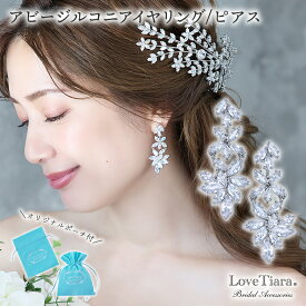 【メール便送料無料】アビー ジルコニア イヤリング / ピアス | 大ぶり 花嫁 結婚式 星 スター 二次会 パーティー ゲスト キュービッジルコニアビジュー ウェディング ウエディング ブライダル ブライダルアクセサリー ウエディングアクセサリー 挙式 パーティー ゲスト