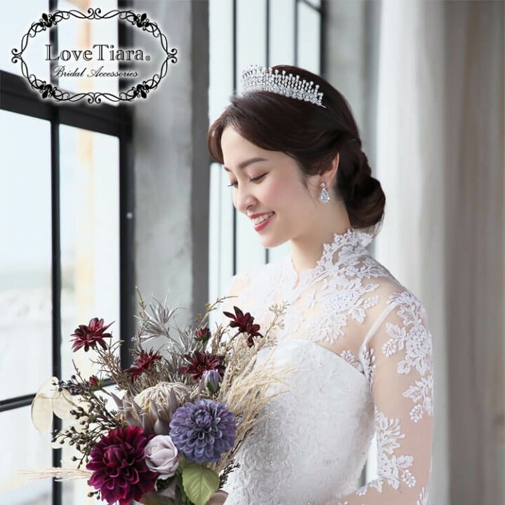 ブリリア ハート ジルコニア ティアラ ｜ウェディング ウエディング  