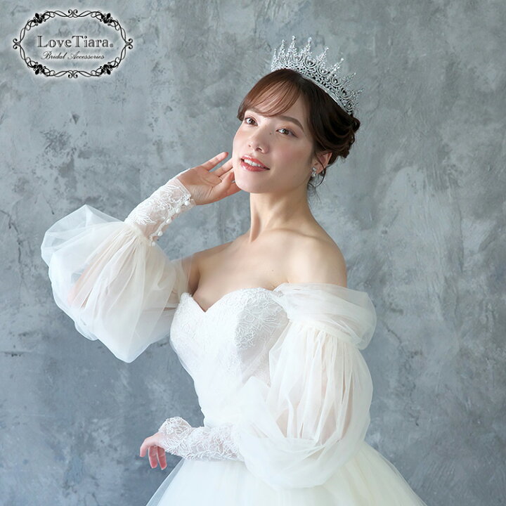 ホワイトドレス・ティアラ・シルバーパンプスセット （ヴィクトリア  