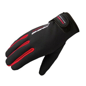 コミネ(KOMINE) バイク用 ネオプレーングローブ レッド 2XL GK-753 665 秋冬春向け 防風